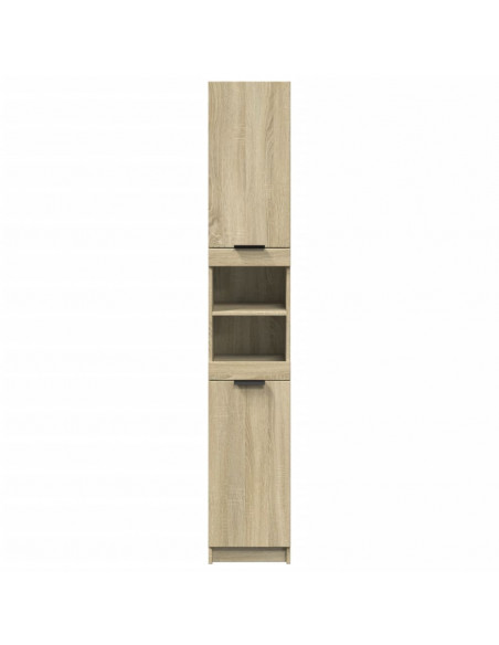 Armadietto da Bagno Rovere Sonoma 32x34x188,5 cm in Truciolato