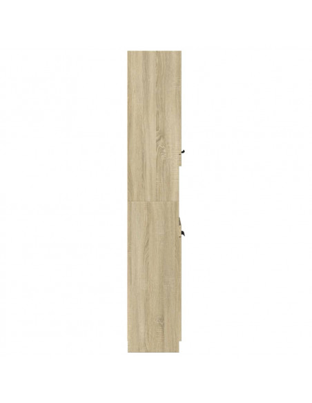 Armadietto da Bagno Rovere Sonoma 32x34x188,5 cm in Truciolato