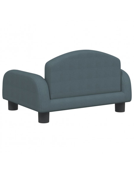 Divano per Bambini Grigio Scuro 50x40x30 cm in Tessuto