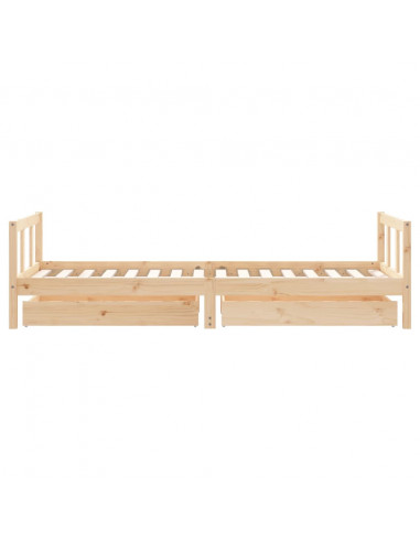 Giroletto Bambini con Cassetti 90x200 cm Legno Massello di Pino