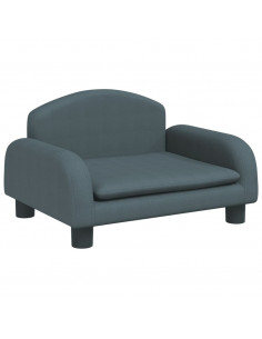 Divano per Bambini Grigio Scuro 50x40x30 cm in Tessuto 2