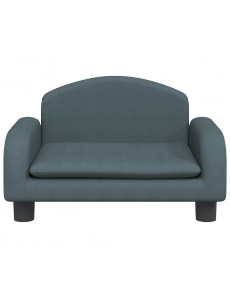 Divano per Bambini Grigio Scuro 50x40x30 cm in Tessuto