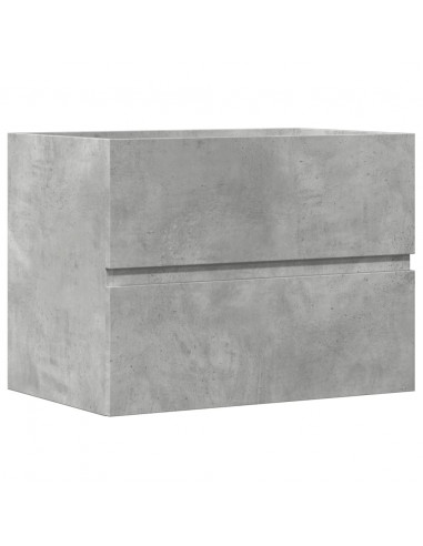 Armadietto da Bagno Grigio Cemento 60x38,5x45cm in Truciolato