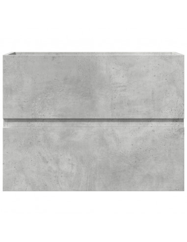 Armadietto da Bagno Grigio Cemento 60x38,5x45cm in Truciolato