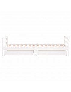 Giroletto Bambini con Cassetti Bianco 90x190 cm Massello Pino