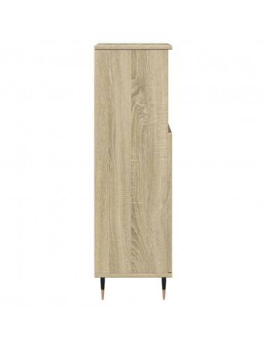 Armadietto da Bagno Rovere Sonoma 30x30x100cm Legno Multistrato