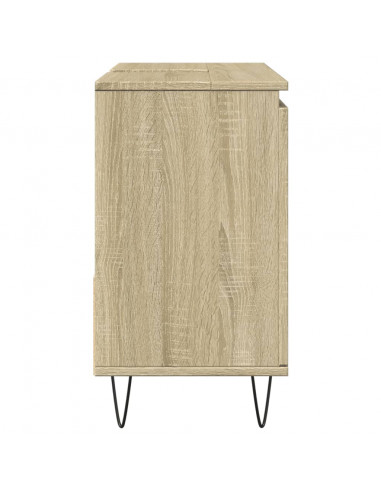 Armadietto da Bagno Rovere Sonoma 65x33x60 cm Legno Multistrato