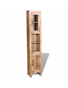 Armadio Vanity Specchiera 2 Armadietti Legno Massello di Mango 2