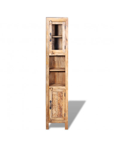 Armadio Vanity Specchiera 2 Armadietti Legno Massello di Mango