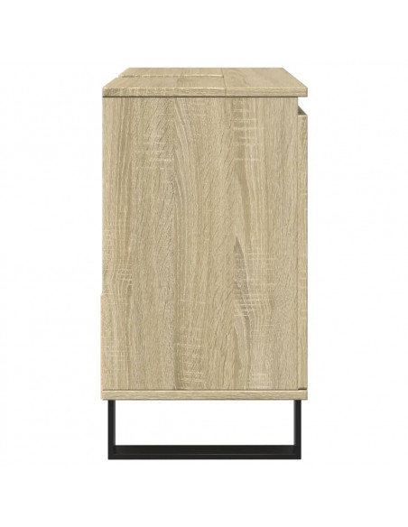 Armadietto da Bagno Rovere Sonoma 65x33x60 cm Legno Multistrato