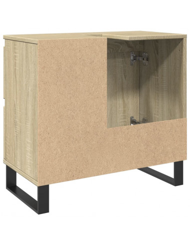 Armadietto da Bagno Rovere Sonoma 65x33x60 cm Legno Multistrato