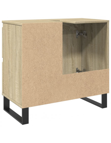 Armadietto da Bagno Rovere Sonoma 65x33x60 cm Legno Multistrato