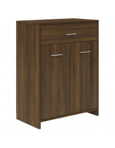 Armadietto Bagno Rovere Marrone 60x33x80cm Legno Ingegnerizzato 2