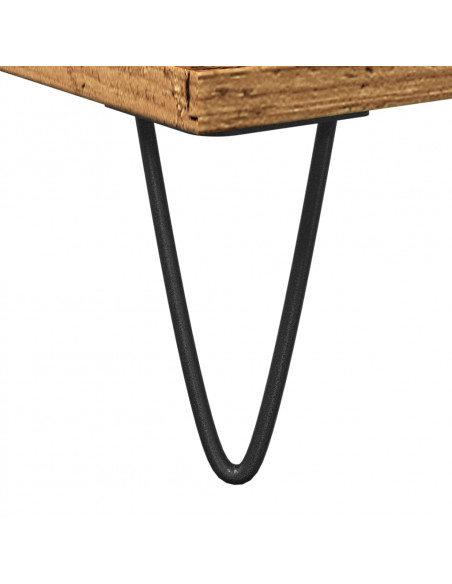 Armadietto da Bagno Legno Antico 65x33x60 cm in Truciolato