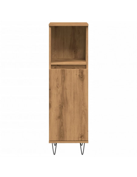 Armadietto Bagno Rovere 30x30x100 cm Legno Multistrato