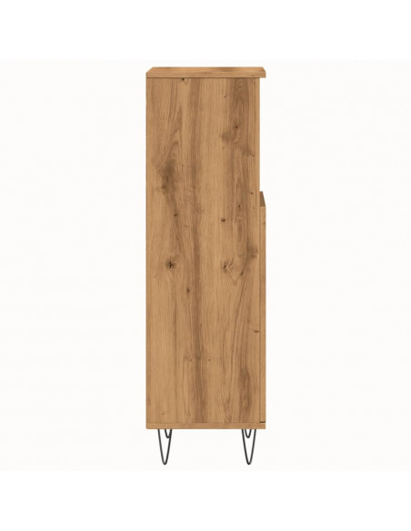 Armadietto Bagno Rovere 30x30x100 cm Legno Multistrato