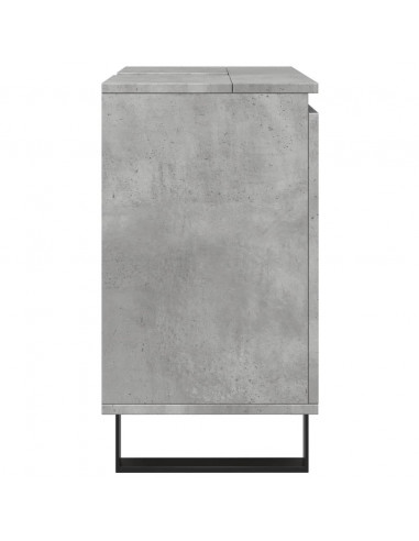 Armadietto da Bagno Grigio Cemento 58x33x60cm in Truciolato