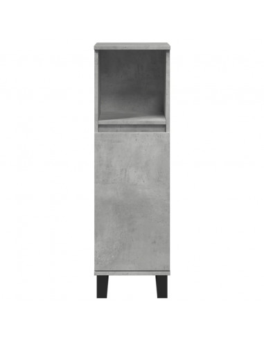 Armadietto da Bagno Grigio Cemento 30x30x100 cm in Truciolato
