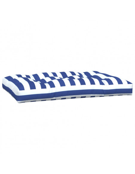 Cuscini per Pallet 5 pz Strisce Blu e Bianche in Tessuto