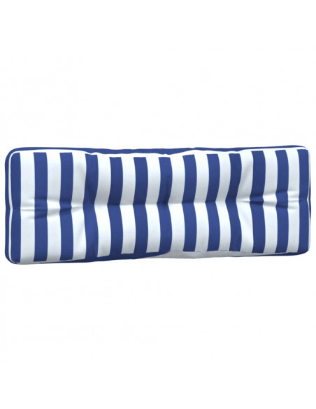 Cuscini per Pallet 5 pz Strisce Blu e Bianche in Tessuto