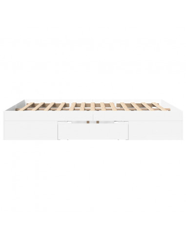 Giroletto senza Materasso Bianco 160x200cm in Legno Multistrato