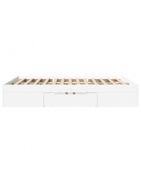 Giroletto senza Materasso Bianco 160x200cm in Legno Multistrato