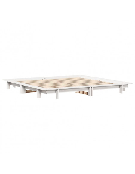 Giroletto Bianco 200x200 cm in Legno Massello di Pino