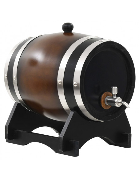Barilotto di Vino con Spina in Legno Massello di Pino 6 L