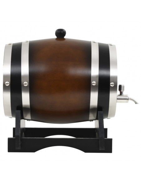 Barilotto di Vino con Spina in Legno Massello di Pino 6 L