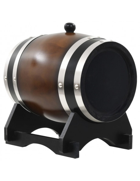 Barilotto di Vino con Spina in Legno Massello di Pino 6 L