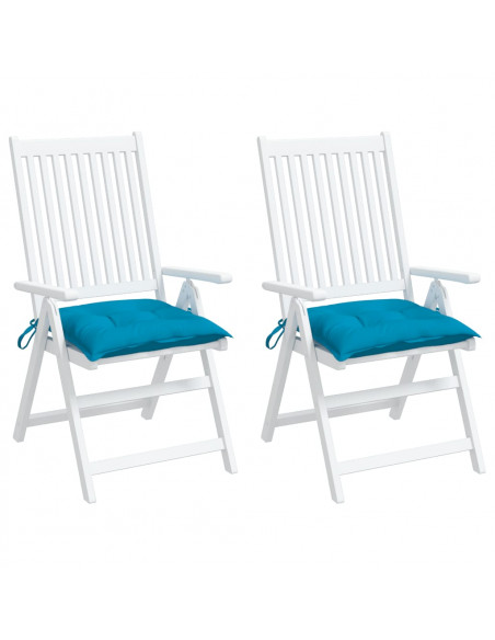 Cuscini per Pallet 2 pz Azzurri 50x50x7 cm in Tessuto Oxford