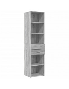 Credenza Grigio Sonoma 45x42,5x185 cm in Legno Multistrato 2