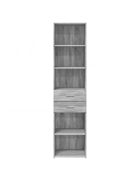 Credenza Grigio Sonoma 45x42,5x185 cm in Legno Multistrato