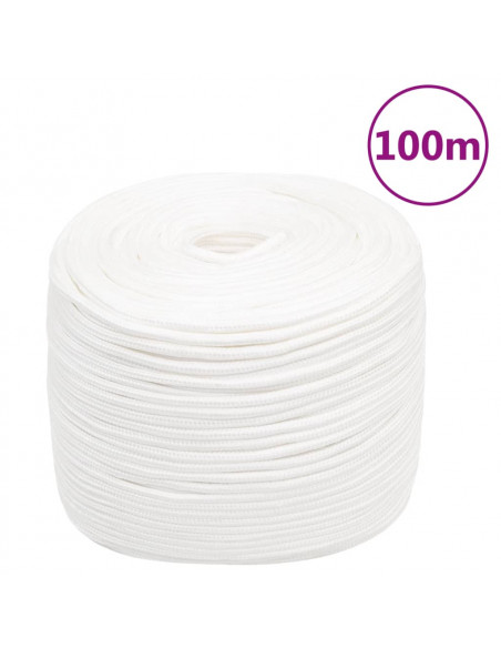 Corda Nautica Completamente Bianca 6 mm 100 m in Polipropilene