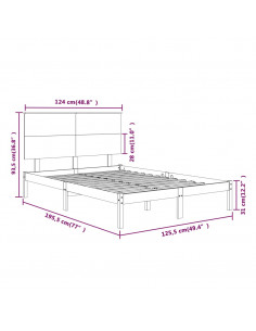 Giroletto Bianco in Legno Massello 120x190 cm Small Double 2