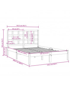 Giroletto Bianco in Legno Massello 120x200 cm