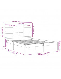 Giroletto Bianco in Legno Massello 140x190 cm