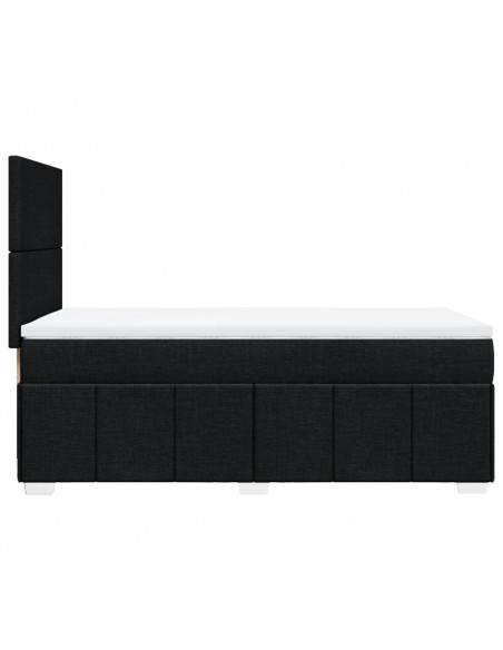 Giroletto a Molle con Materasso Nero 90x200 cm in Tessuto