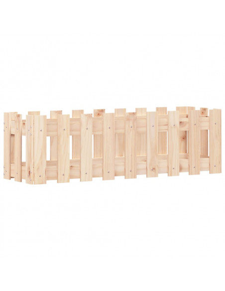 Fioriera Rialzata Giardino a Recinzione 100x30x30 cm Legno Pino