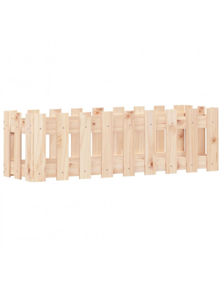 Fioriera Rialzata Giardino a Recinzione 100x30x30 cm Legno Pino