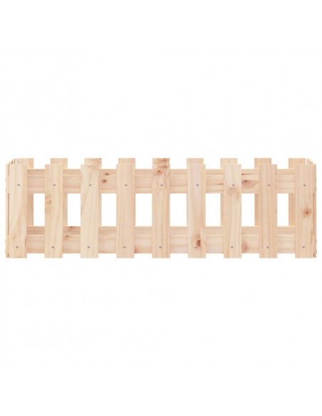 Fioriera Rialzata Giardino a Recinzione 100x30x30 cm Legno Pino