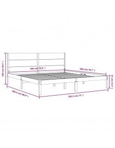 Giroletto Bianco in Legno Massello 180x200 cm Super King 2