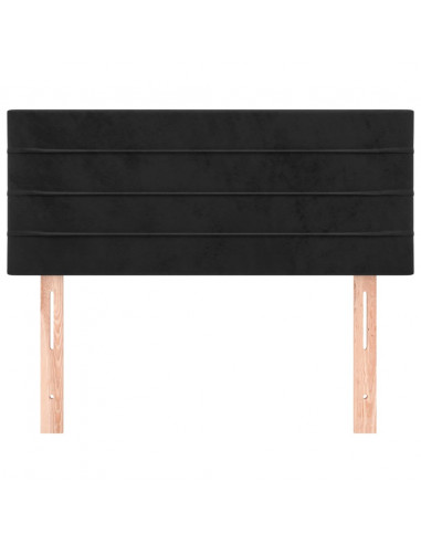 Testiera Nera 100x5x78/88 cm in Velluto