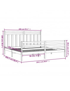 Giroletto Bianco in Legno Massello 200x200 cm 2