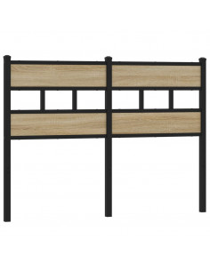 Testiera Rovere Sonoma 120 cm in Ferro e Legno Multistrato 2