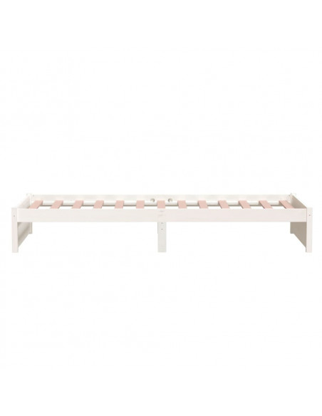 Giroletto Bianco in Legno Massello 90x190 cm Single
