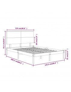 Giroletto Bianco in Legno Massello di Pino 120x200 cm