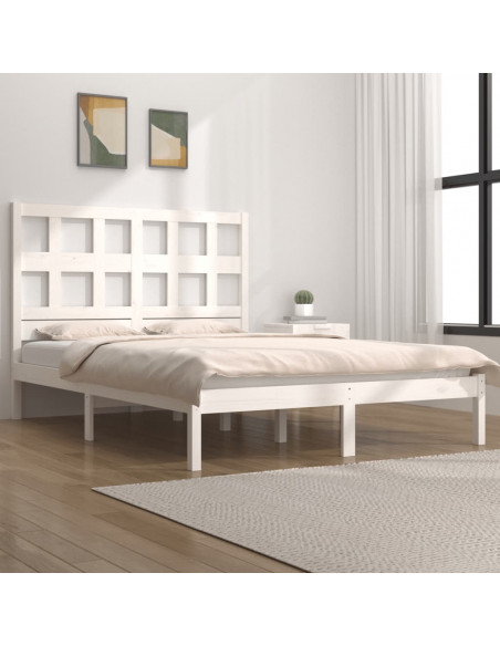 Giroletto Bianco in Legno Massello di Pino 140x190 cm