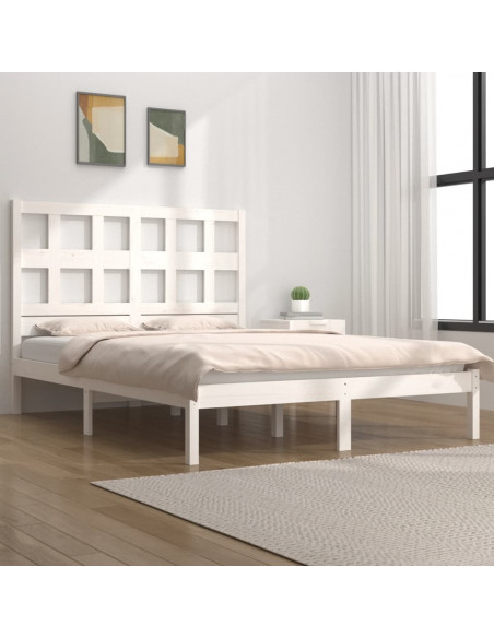 Giroletto Bianco in Legno Massello di Pino 140x200 cm