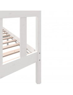 Giroletto Bianco in Legno Massello di Pino 160x200 cm